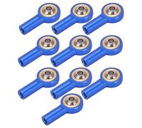 Embout de Biellette de Direction RC M2 en Alliage D'aluminium Antirouille, Support de Rotule en Métal, 10 X Rotules RC M2, Remplacement Idéal pour Les Embouts de Tige Endommagés (Blue)