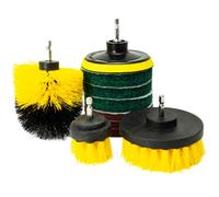 Embout de brosse - Kit de brosse de forage - Embout de perceuse - Kit de brosse de nettoyage pour jantes, cuisine, sols, voiture, tapis