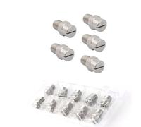 Embout de buse de ventilateur, Buse filetée mâle en acier inoxydable, 5 pièces, 1/8, 1/4, 65/80/95/110 degrés, for pulvérisateurs et de jardin(1/4 External Thread 12.5mm (Bore Diameter 3.6mm),80°)