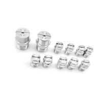 Embout de buse pulvérisation, à jet plat 65° en acier inoxydable, filetage mâle BSPT 1/8, 1/4, 3/8 et 1/2, lot 10(No.03: 1/4 (1.1 Mm Aperture),10pcs)