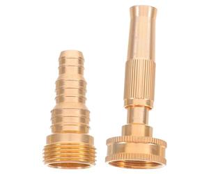Embout de Buse Turbo 3/4 en Alliage D'aluminium, Jet Direct | Montage Facile, Liaison Stable, Usage Polyvalent, pour Voiture et Tuyau de Jardin, Finition Dorée