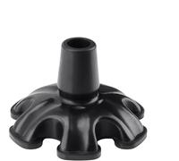 Embout de Canne avec 6 Griffes,Embout Canne de Marche,Embout de Canne en Caoutchouc Antidérapant pour Béquille de 19 mm, Noir