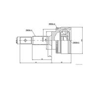 Embout de cardan avant (kit de réparation) HERTH+BUSS JAKOPARTS J2822120