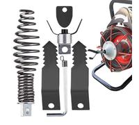Embout de chaîne de drainage, kit de tête de coupe de nettoyage de canalisations - Déboucheur avec clé pour cuisine, maison, commerce, réparation d'évier