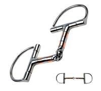 Embout de cheval en acier inoxydable - Bouche en cuivre - Anneau en D - Embout de snaffle professionnel - Design commun - Équipement d'équitation professionnel pour un contrôle en douceur - Améliore
