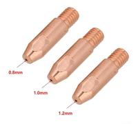 Embout de contact M6 tout usage en cuivre pour torche de soudage MIG 24KD, disponible en ouvertures de 0 8 mm, 1 0 mm, 1 2 mm, conçue pour durer (1 mm)