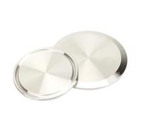 Embout de couvercle borgne en acier inoxydable SUS 304 for collier de serrage Tri-Clamp TC, diamètre extérieur 25 à 183 mm, 1,5", 2", 3", 4", 6".(91mm)