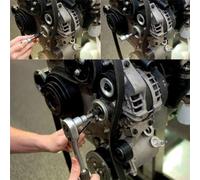 Embout de douille de poulie d'alternateur pour outil 33T essentiel pour enlever et installer poulie à courroie V avec roue (M10)