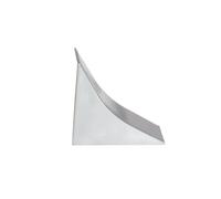 Embout de fermeture pour plinthe en PVC - HOLZBRINK - finition cuisine - 23x23mm - aluminium satiné