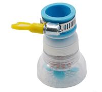 Embout de filtre à eau rond pour robinet d'évier de 16 mm à 22 mm - Filtre rotatif style pomme de douche pour salle de bain et cuisine (bleu)