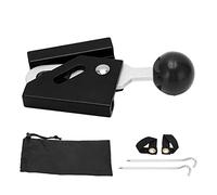 Embout de Fixation pour Arceau de Tente, Embout de Support pour mât de Tente Simple avec Boucle de Fixation pour Piquet. (Noire)