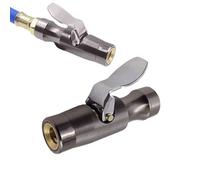 Embout De Gonflage À Air Pour Les Pneus - Accessoire De Compresseur Robuste Anti-Fuites Ergonomique Avec Jauge De Pression | Raccords d'Air à Clip - Pour Camping-Cars, SUV, Motos Et Voitures