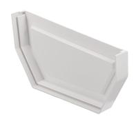 Embout de Gouttière PVC Blanc à Double Face pour Toiture | Capuchon D’extrémité, Grand Bouchon, Protection les Fuites, Usage Maison et Couvreurs