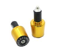 Embout De Guidon Moto 7/8 ''22mm CNC moto poignées de guidon universelles fin poignée barre bouchon extrémités prise(Gold)