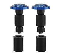 Embout De Guidon Moto Bleu Capuchon d'extrémité de guidon, 22mm 7/8inch Capuchons de prise de curseur d'extrémité de barre de guidon de moto pour Racing ATV Offroad(Bleu)