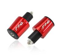 Embout De Guidon Moto Poignées de guidon moto 22 mm Bouchon d'extrémité capuchon(Red)