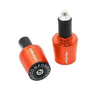 Embout De Guidon Moto Poignées de guidon moto 7/8 "22MM CNC poignées bouchons d'extrémité poignée(Orange)