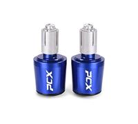 Embout De Guidon Moto Poignées de guidon moto CNC Bouchons d'extrémité capuchon barre poignée(Blue)