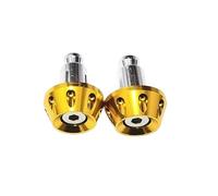 Embout De Guidon Moto Poignées de guidon moto universelles 7/8 "22mm bouchon d'extrémité barre CNC en alliage d'aluminium barres poignée capuchon prise curseur(Gold)