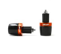 Embout De Guidon Moto Poignées de guidon moto universelles 7/8 "extrémités capuchon barre poignée curseur prise d'extrémité(Orange)
