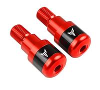 Embout De Guidon Moto Poignées de guidon motos Plug Slider Poignée Bar Ends Fit(A-red)
