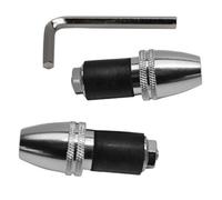 Embout De Guidon Replay Conique Molete Argent Poli (Paire)