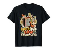 Embout de Guitare Basse Loud and Low Since Day Anthem One Bassist T-Shirt Graphique avec Valeur