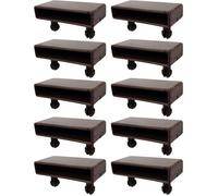 cyclingcolors 10x Embout Support Latte Simple 63 x 8 mm Plastique pour sommier Cadre métal Embout lit Meuble Fixation Clips Tenon, Marron foncé