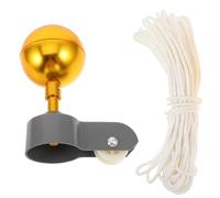 Embout de Mât de Drapeau Rond Doré, Alliage D'aluminium Extérieur | Kit de Corde Poulie, Clips à Pression, Taquet, Usage Écoles et Espaces Publics