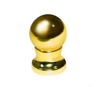 Embout de mât fonctionnel en finition dorée conçu pour s'adapter aux tailles de mâts de drapeau courantes avec construction ABS résistant à la corrosion