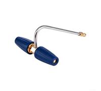 Embout de nettoyeur de gouttière double buse turbo rotative pour enlever efficacement les débris à connexion rapide 6,35 mm en laiton compatible avec rallonge de nettoyeur haute pression