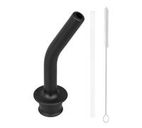 Embout de paille incurvé en silicone, buse d'de paille anti-fuite