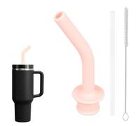 Embout de paille incurvé en silicone, buse d'de paille anti-fuite