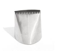 Embout de pâtisserie en ruban, 2,2 x 2,1 x 1,8 pouces, buse de tube décoration gâteau en acier inoxydable 304, outil cuisson à bouche fleur dentelée plate pour les débutants