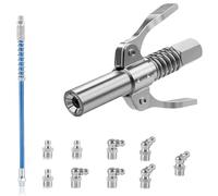 Embout de Pompe à Graisse, Coupleur pour Pistolet à Graisse, Coupleur G à Double Poignée, Embout pour Pistolet à Graisse avec Tuyau de 30 cm,pour Tous Types de Pistolets à Graisse