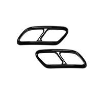 Embout de pot d'échappement Couvercle Décoratif Pour Pot D'échappement De Voiture En Acier Inoxydable Avec Autocollants Pour Volvo Pour Xc60 2018-2023(Black)