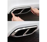 Embout de pot d'échappement Embout De Silencieux D'échappement En Acier Inoxydable Pour Volvo V90 2016-2019, Couvercle Décoratif Et Autocollants(1)