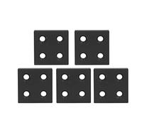 Embout de profil en aluminium 4040 double rainures plaque de couverture de surface anodisée durable pour routeurs CNC imprimantes 3D structures de cadre industrielles 5 pièces (Noire)