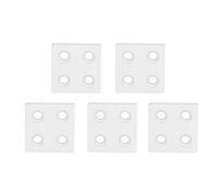 Embout de profil en aluminium 4040 double rainures plaque de couverture de surface anodisée durable pour routeurs CNC imprimantes 3D structures de cadre industrielles 5 pièces (Argent)