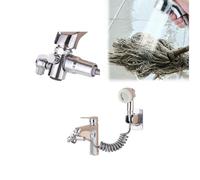 Embout de pulvérisateur extensible pour évier de cuisine - Valve d'inversion à 3 voies avec aérateur - Idéal pour la buanderie, la salle de bain et la cuisine - Accessoire de pulvérisateur polyvalent