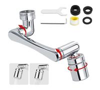 Embout de robinet pivotant à 1440° - Aérateurs pour robinets en laiton - Rallonge de robinet rotative avec économiseur d'eau pour salle de bain et cuisine