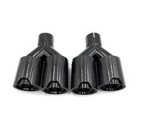 embout de silencieux 1 Paire D'embouts Silencieux D'échappement Quadruples En Fibre Carbone Double Embout Tuyau D'échappement Série Pour BMW Embout Echappement(ID 67MM-OD 93MM)