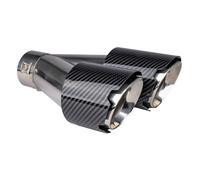 Embout de silencieux d'échappement acier inoxydable double gauche carbone AMIO 04069 *