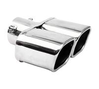 Embout De Silencieux D'échappement Carré Universel Double Sortie Buse Acier Inoxydable Voiture Gorge Queue Voiture(Innet 75mm A)