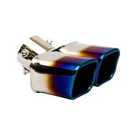 Embout De Silencieux D'échappement Carré Universel Double Sortie Buse Acier Inoxydable Voiture Gorge Queue Voiture(Innet 60mm F)