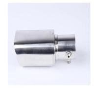 Embout De Silencieux D'échappement Carré Universel Pour Voiture, Garniture De Tuyau D'échappement Arrière De Voiture Modifiée D'Échappement(Silver straight)