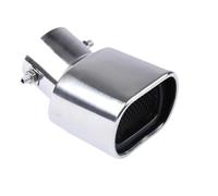 Embout De Silencieux D'échappement Carré Universel, Revêtement De Gorge Arrière De Voiture Garniture De Tuyau En Acier Inoxydable Modifiée(2 bend)
