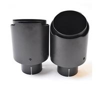 Embout de silencieux d'échappement de voiture en acier inoxydable noir, 1 pièce, avec bride droite, extrémité arrière en carbone mat Embout d'échappement pour voiture