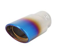 Embout De Silencieux D'échappement Modifié, Queue Arrière, Gorge Bleue, 62mm/2,4 Po, En Acier Inoxydable, Pour Voiture