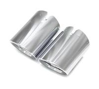 Embout De Silencieux D'échappement Pour BMW Série 3 G20 G21 320d 330i 320i 2023 2024 Série 3 Buse D'échappement Couvercle D'échappement Tuyau D'échappement Voiture(L R Silver)